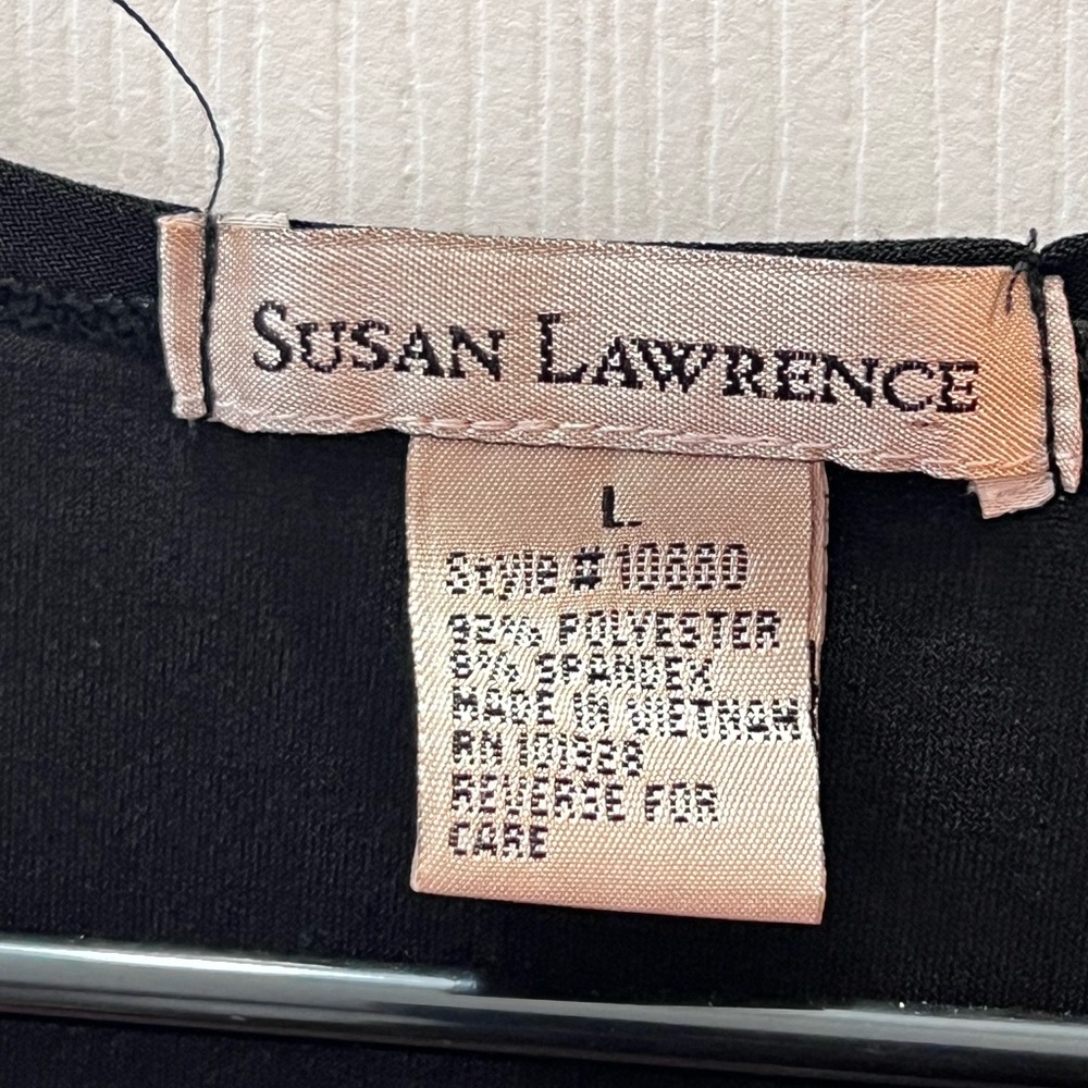Susan Lawrence vintage black spandex top baby doll top - Picture 4 of 10